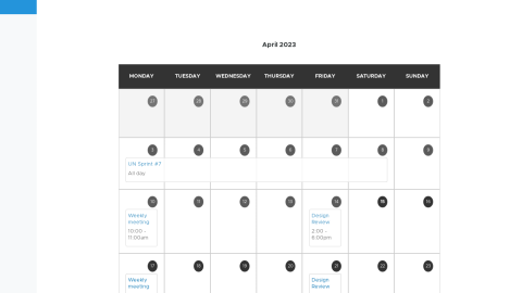 Calendar View with Smart Date fields.