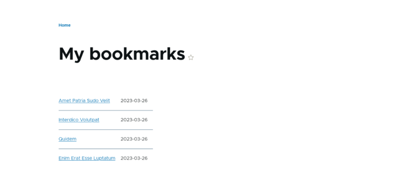 Drupal 9 Flag - my bookmarks view